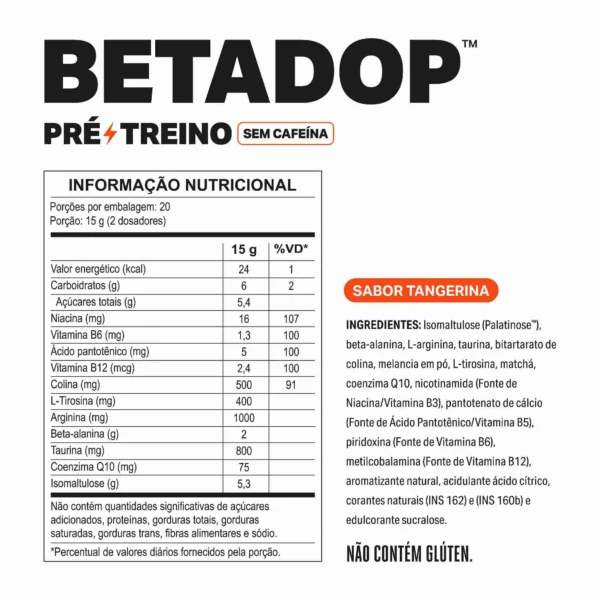 Elemento Puro - Betadop 300g  *Sem Cafeína* Sabores - Imagem 3