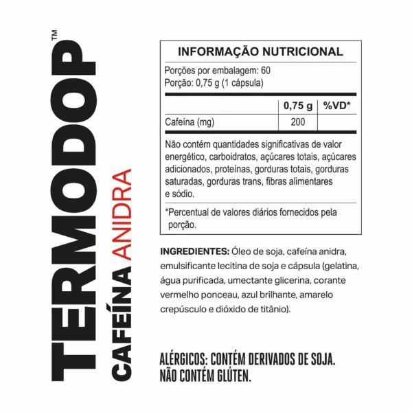 Elemento Puro - Termodop Cafeína Anidra 60 Cps - Imagem 2